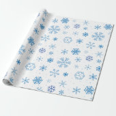 Sneeuwvlokken Cadeaupapier (Uitgerold)