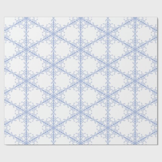 Sneeuwvlokken Cadeaupapier (Vlak)