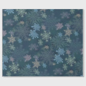 Sneeuwvlokken Cadeaupapier (Vlak)