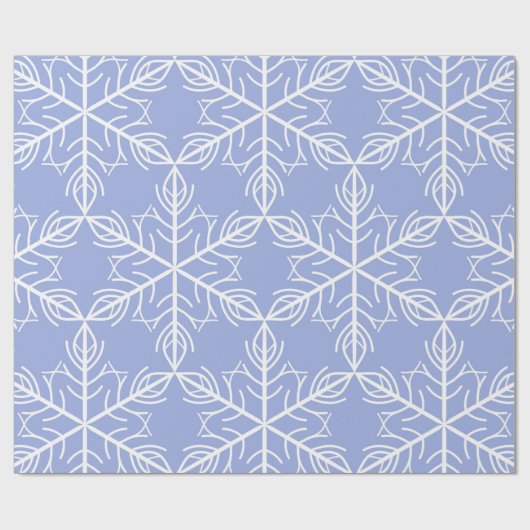 Sneeuwvlokken Cadeaupapier (Vlak)