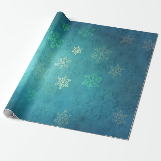 "Sneeuwvlokken" Cadeaupapier (Uitgerold)