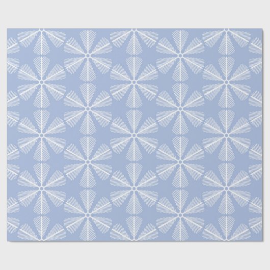 Sneeuwvlokken Cadeaupapier (Vlak)