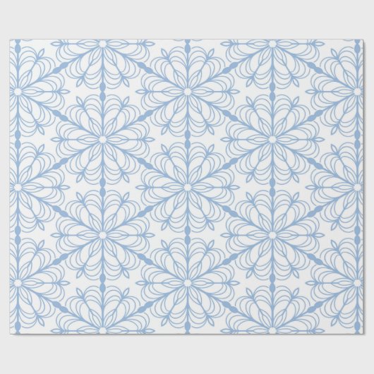 Sneeuwvlokken Cadeaupapier (Vlak)