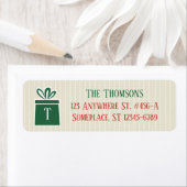 Sneeuwvlokken & Cadeaus Groene retouradreslabels Etiket (Insitu)