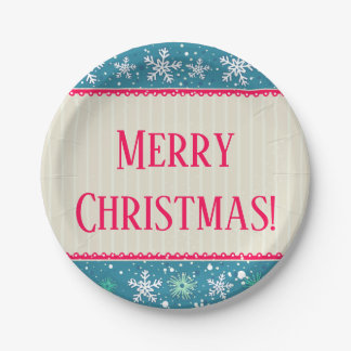 Sneeuwvlokken & Cadeaus Papieren Bordje