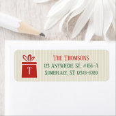 Sneeuwvlokken & Cadeaus Rode retour adreslabels Etiket (Insitu)