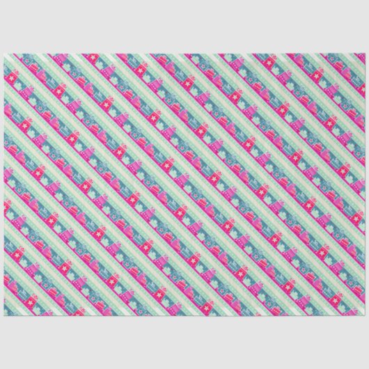 Sneeuwvlokken & Cadeaus Tissue Paper Tissuepapier (Voorkant)