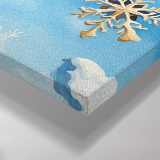 Sneeuwvlokken Canvas Afdruk (Hoek(Onderkant))