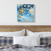 Sneeuwvlokken Canvas Afdruk (Insitu (Slaapkamer))