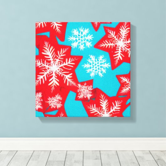 Sneeuwvlokken Canvas Afdruk (Insitu (Houten vloer))