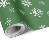 Sneeuwvlokken Christmas Pine Tree Green Extra Larg Cadeaupapier (Rol Hoek)