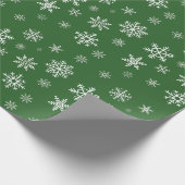 Sneeuwvlokken Christmas Pine Tree Green Extra Larg Cadeaupapier (Hoek)