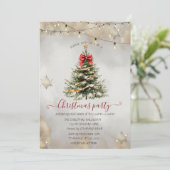 Sneeuwvlokken, Christmas Pine Tree Lights Company Kaart (Staand voorkant)