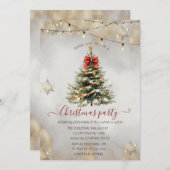 Sneeuwvlokken, Christmas Pine Tree Lights Company Kaart (Voorkant / Achterkant)