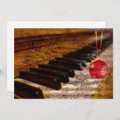 sneeuwvlokken collage rustige pianist-vakkaarten feestdagenkaart (Voorkant / Achterkant)