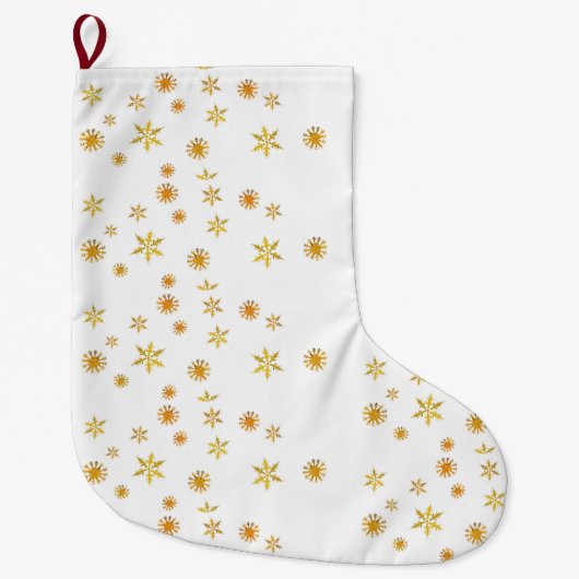 Sneeuwvlokken Custom Christmas Stocking Grote Kerstsok (Voorkant)