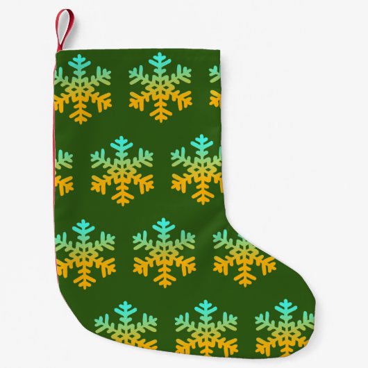 Sneeuwvlokken Custom Christmas Stocking Kleine Kerstsok (Voorkant)