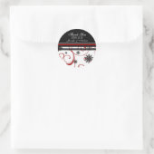 Sneeuwvlokken Dank u Winter bruiloft Stickers (Tas)