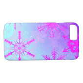 Sneeuwvlokken die uit Afar iPhone Case dansen (Achterkant (Horizontaal))