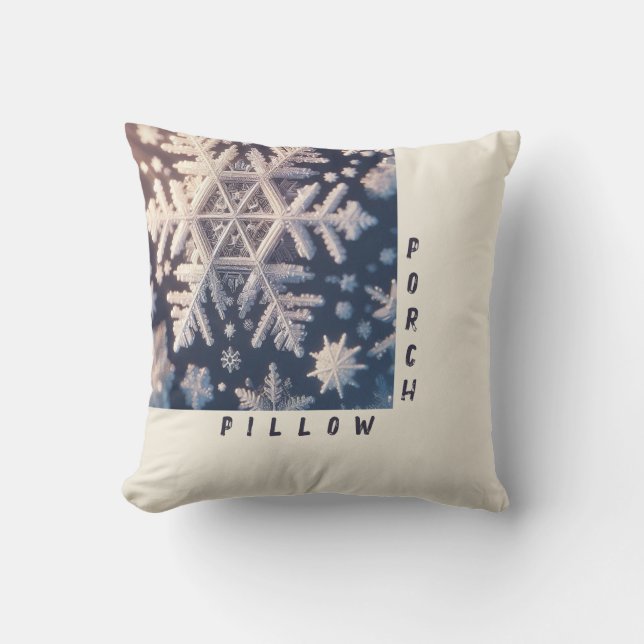 Sneeuwvlokken / dikke kristallen / stralen / veran kussen (Voorkant)