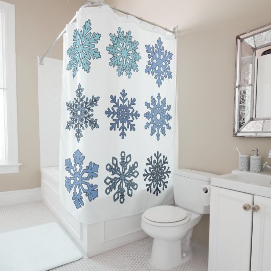 Sneeuwvlokken Douchegordijn (In situ)