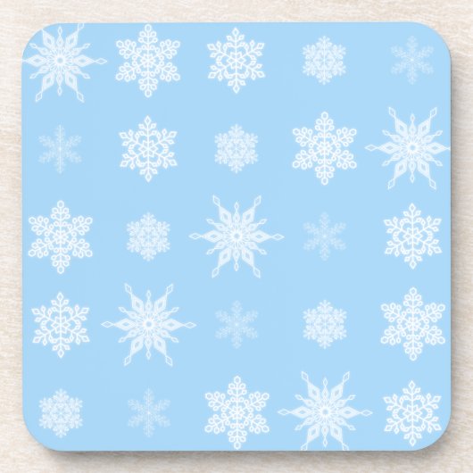 Sneeuwvlokken Drankjes Onderzetter (Voorkant)