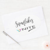 Sneeuwvlokken-Eenheden! Politiek liberaal verzet Ovale Sticker (Envelop)