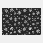 Sneeuwvlokken elegante kerst wintervakantie wrappi inpakpapier vel (Voorkant)