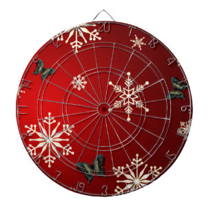 Sneeuwvlokken en botervliegen dartbord