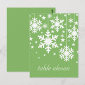 Sneeuwvlokken en Briefkaart van de Stars-tabel, gr (Voorkant / Achterkant)