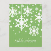 Sneeuwvlokken en Briefkaart van de Stars-tabel, gr (Voorkant)