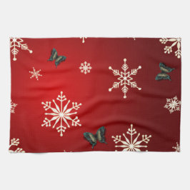 Sneeuwvlokken en buikvlies theedoek