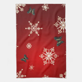 Sneeuwvlokken en buikvlies theedoek (Verticaal)