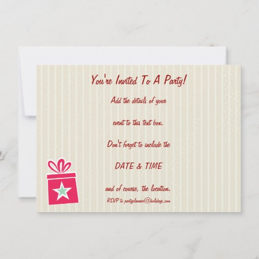 Sneeuwvlokken en Cadeaus briefkaart (Achterkant)