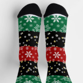 Sneeuwvlokken en diamanten Premium Crew Sock Sokken (Top)