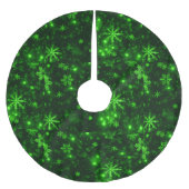 Sneeuwvlokken en diepe groene achtergrond kerstboom rok (Voorkant)