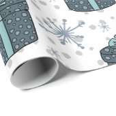 Sneeuwvlokken en Gift Boxes Cadeaupapier (Rol Hoek)