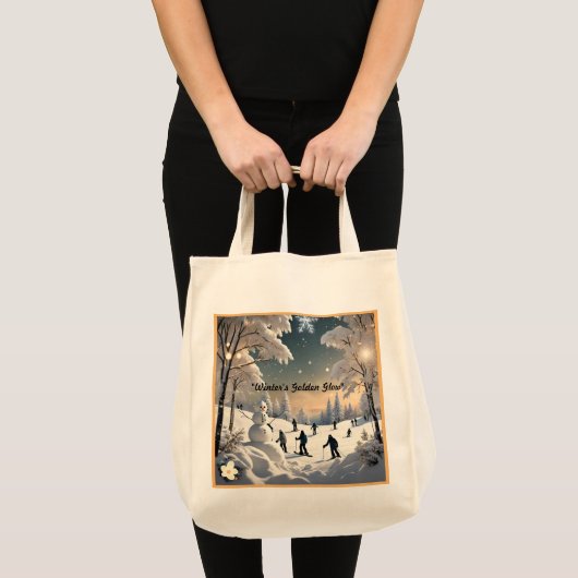 "Sneeuwvlokken en glimlachen" Tote Bag (Voorkant (product))