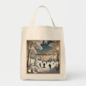 "Sneeuwvlokken en glimlachen" Tote Bag (Voorkant)