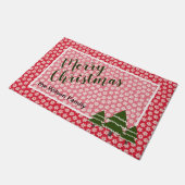 Sneeuwvlokken en groenblijvende deurmat (Schuin)