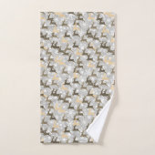 sneeuwvlokken en herten bad handdoek (Handdoek)