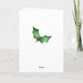 Sneeuwvlokken en Holly op Black Custom Photo Feestdagen Kaart (Achterkant)