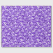 Sneeuwvlokken en ijs in Paars Cadeaupapier (Vlak)