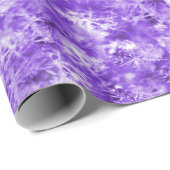 Sneeuwvlokken en ijs in Paars Cadeaupapier (Rol Hoek)