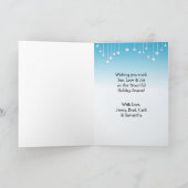  sneeuwvlokken en ijskatwinterkerst kaart (Binnen)