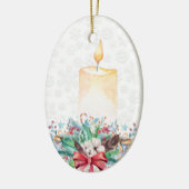 Sneeuwvlokken en kerstdecoratie keramisch ornament (Links)