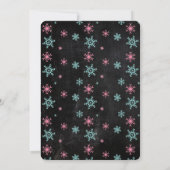 Sneeuwvlokken en kerstfeestartikelen kaart (Achterkant)