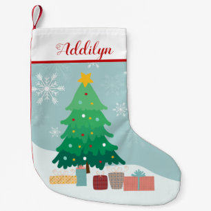 Sneeuwvlokken en Kinder kerstbomen Kleine Kerstsok