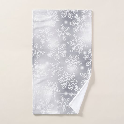 Sneeuwvlokken en -lichten bad handdoek (Handdoek)
