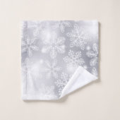 Sneeuwvlokken en -lichten bad handdoek (Wasdoekje)